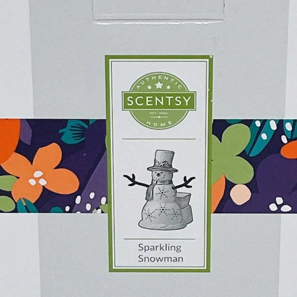 Scentsy Sparkling Snowman Wax Warmer Electric Christmas Holiday‎ Decor NIB